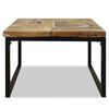vidaXL Table basse Teck Résine 60x60x40 cm