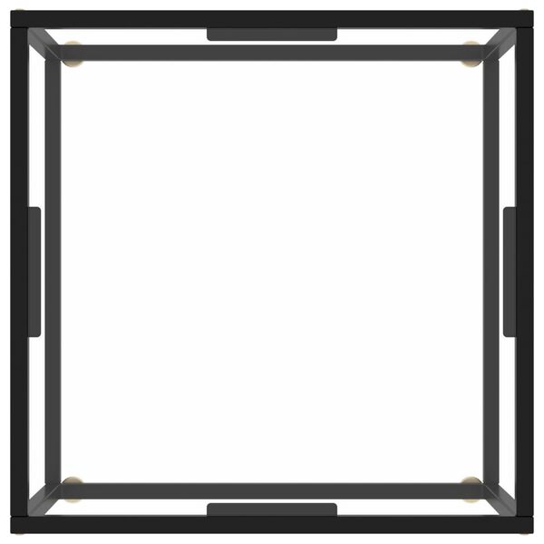 vidaXL Table basse Noir avec verre tremp&eacute; 60x60x35 cm