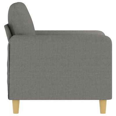 vidaXL Fauteuil Gris foncé 60 cm Tissu