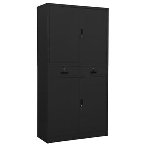 vidaXL Armoire de bureau Anthracite 90x40x180 cm Acier