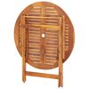 vidaXL Table pliable de jardin 90x75 cm Bois d'acacia massif