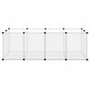 vidaXL Cage pour petits animaux Transparent 144x74x46,5 cm PP et Acier