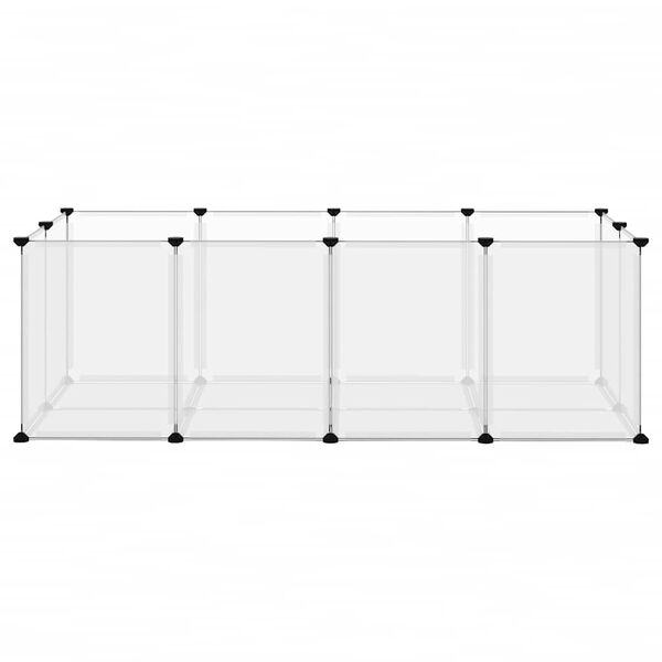 vidaXL Cage pour petits animaux Transparent 144x74x46,5 cm PP et Acier