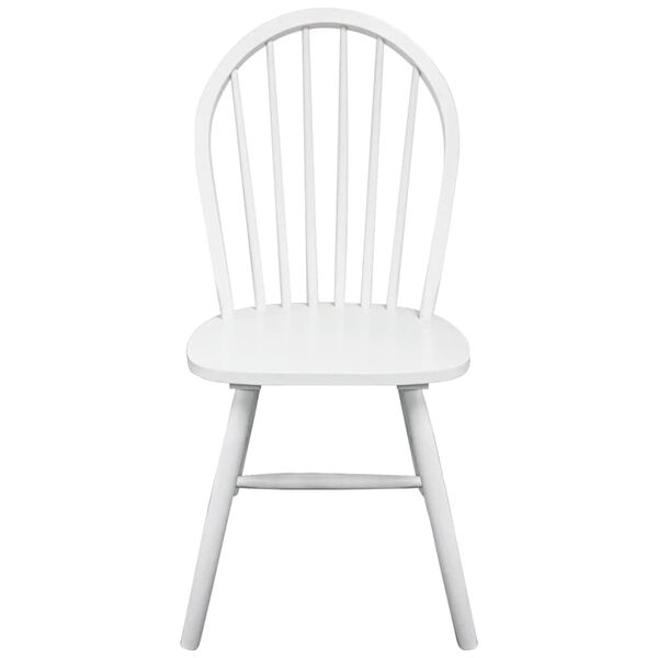 vidaXL Chaises à manger lot de 4 blanc bois d'hévéa solide