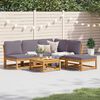 vidaXL Salon de jardin 6 pcs avec coussins bois d'acacia solide