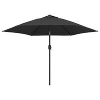 vidaXL Parasol d'extérieur avec poteau en métal 300 cm Anthracite