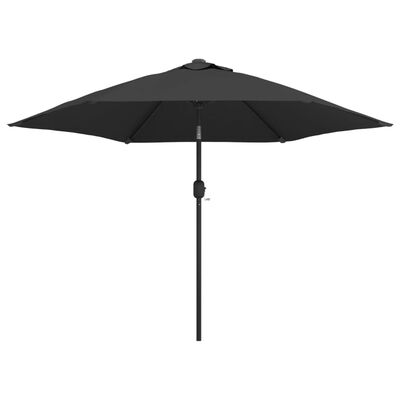 vidaXL Parasol d'extérieur avec poteau en métal 300 cm Anthracite