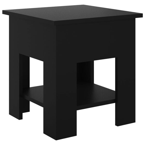 vidaXL Table basse noir 40x40x42 cm bois d'ing&eacute;nierie