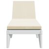 vidaXL Chaise longue avec coussin blanc 186x60x29 cm PP
