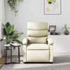 vidaXL Fauteuil inclinable Crème Similicuir