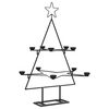 vidaXL Arbre de No&euml;l en m&eacute;tal pour d&eacute;coration noir 75 cm