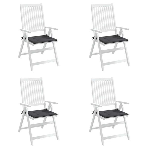vidaXL Coussins de chaise de jardin lot de 4 anthracite 50x50x4 cm