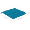 vidaXL Chaises de jardin avec coussins bleu clair lot de 3 Teck massif