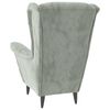 vidaXL Fauteuil gris clair velours