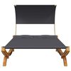 vidaXL Lit repos et auvent 165x203x126 cm Bois courb&eacute; Anthracite