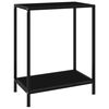 vidaXL Table console Noir 60x35x75 cm Verre trempé