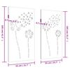 vidaXL D&eacute;corations murales de jardin 2pcs 105x55 cm design de fleur