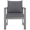 vidaXL Chaises de jardin lot de 2 avec coussins gris fonc&eacute; Bois acacia