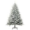 vidaXL Sapin de No&euml;l artificiel &agrave; flocons de neige Vert 240 cm PVC/PE