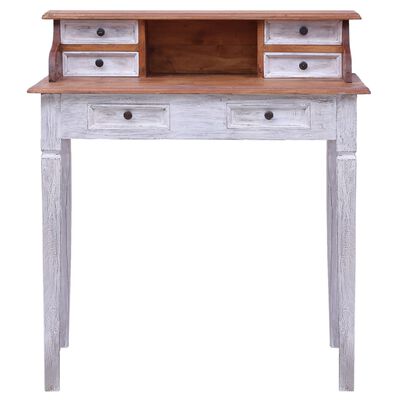 vidaXL Bureau avec tiroirs 90x50x101 cm bois de récupération solide