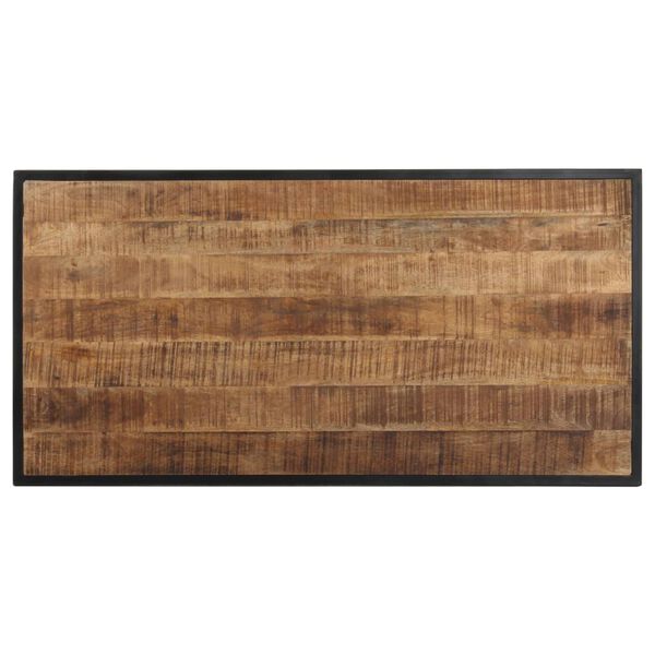 vidaXL Table &agrave; manger 120 cm Bois de manguier brut