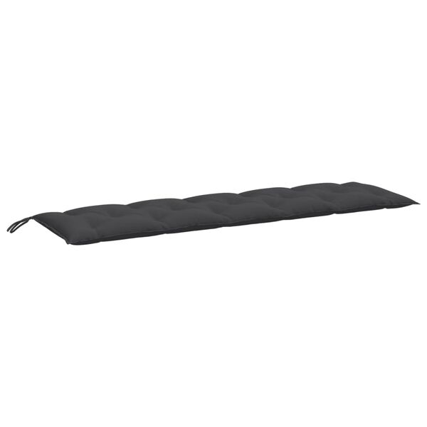 vidaXL Coussin de banc de jardin anthracite m&eacute;lang&eacute; 180x50x7 cm tissu