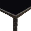 vidaXL Table de bar de jardin Marron 70x70x110 cm R&eacute;sine tress&eacute;e verre