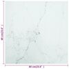 vidaXL Dessus de table blanc 60x60 cm 6 mm verre tremp&eacute; design marbre