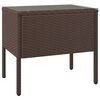 vidaXL Table d'appoint marron 53x37x48 cm poly rotin et verre trempé