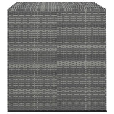 vidaXL Boîte à coussins de jardin Résine tressée 100x97,5x104 cm Gris