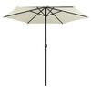 vidaXL Parasol de jardin et m&acirc;t en aluminium 270x246 cm Blanc sable