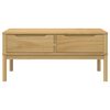 vidaXL Table basse FLORO cire marron 99x55,5x45 cm bois massif de pin