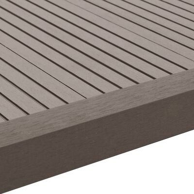 vidaXL Cornière de terrasse 5 pcs WPC 170 cm Marron foncé