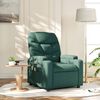 vidaXL Fauteuil inclinable de massage vert foncé tissu