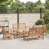vidaXL Ensemble de canapé de jardin Naturel Bois de teck solide