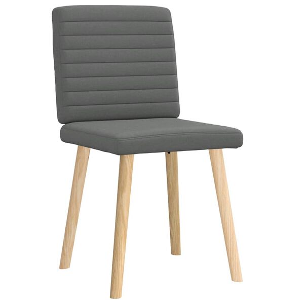 vidaXL Chaises à manger lot de 2 gris foncé tissu