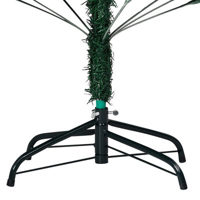 vidaXL Arbre de Noël artificiel pré-éclairé et boules vert 120 cm PVC