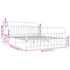 vidaXL Cadre de lit métal sans matelas avec pied de lit noir 183x213cm