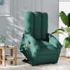 vidaXL Fauteuil inclinable de massage vert fonc&eacute; tissu