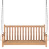 vidaXL Balancelle avec coussin gris 120 cm Bois de teck solide