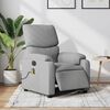 vidaXL Fauteuil inclinable de massage &eacute;lectrique gris clair tissu
