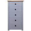 vidaXL Buffet Gris 46x40x89 cm Pin Gamme Panama