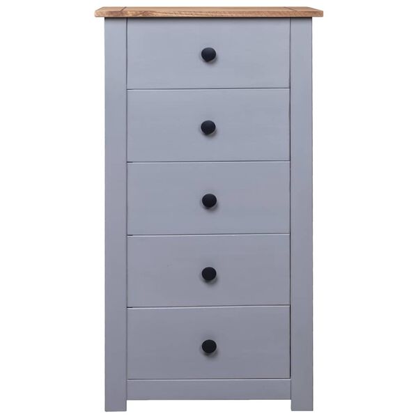vidaXL Buffet Gris 46x40x89 cm Pin Gamme Panama