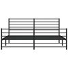 vidaXL Cadre de lit m&eacute;tal sans matelas avec pied de lit noir 183x213cm