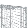 vidaXL Panier gabion avec couvercle 700x100x150 cm fer galvanis&eacute;