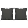 vidaXL Coussins décoratifs lot de 2 Gris foncé Tissu microfibre
