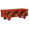 vidaXL Bo&icirc;te de rangement Rouge 110x40x40 cm Bois d'acacia massif