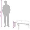 vidaXL Repose-pieds de jardin avec coussins 2 pcs bois massif pin