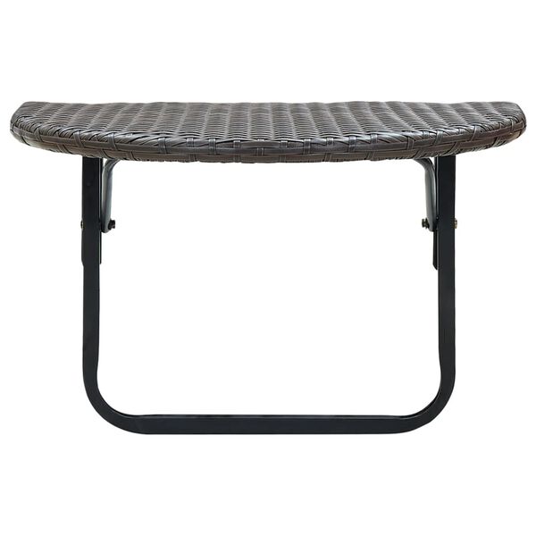 vidaXL Table de balcon Marron 60x60x40 cm R&eacute;sine tress&eacute;e