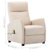 vidaXL Fauteuil électrique de massage crème tissu